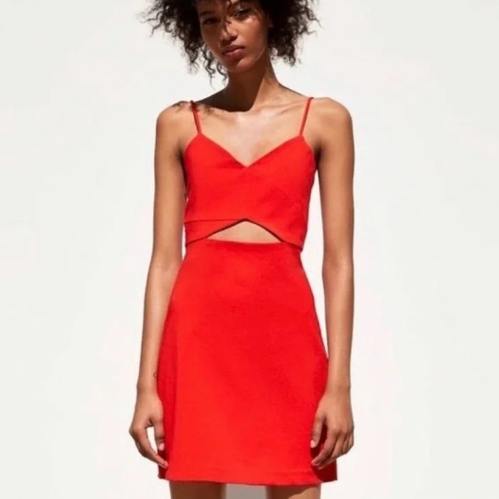 Zara Vibrant Red Mini Dress